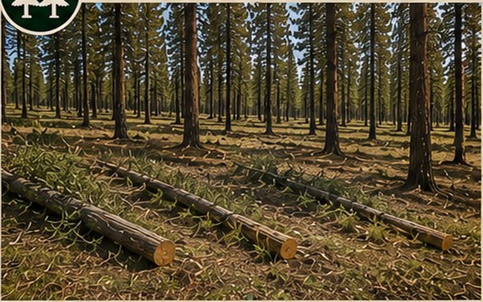 Open ponderosa pine stand after density reduction and forest restoration
