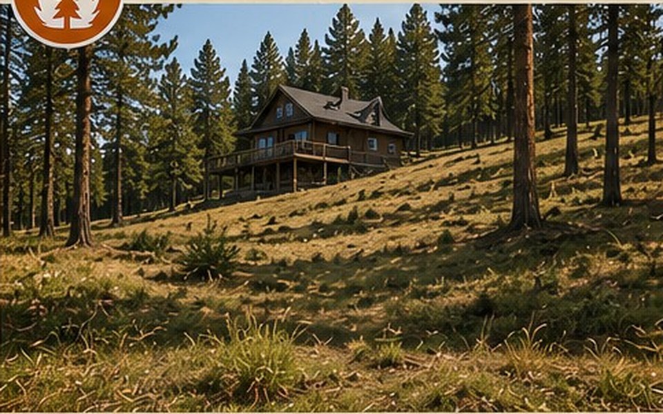 Ponderosa pine property with a mountain home and managed forest floor